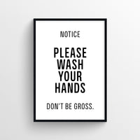 Wash Your Hands Bathroom Poster