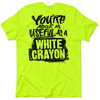White Crayon - Safety Yellow T-Shirt