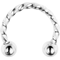16G 5/16 Seriously Twisted Horseshoe Circular Barbell