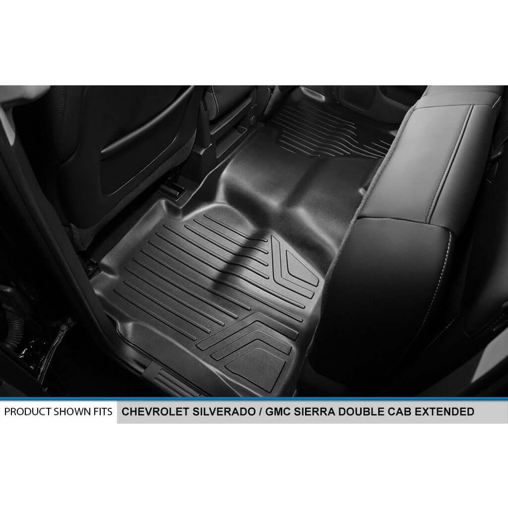 SMARTLINER Custom Fit Floor Liners For Double Cab 2019 Chevy Silverado 1500 LD (OTH)