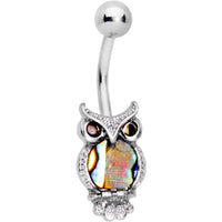 Iridescent Night Owl Belly Ring