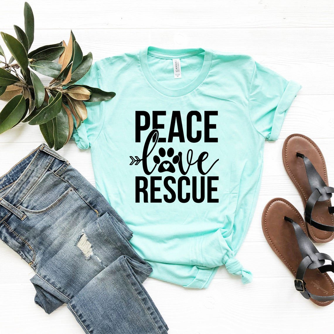 Peace Love Rescue T-Shirt - Jaico Online Shop