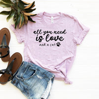 All You Need Is Love And A Cat T-Shirt - Jaico Online Shop