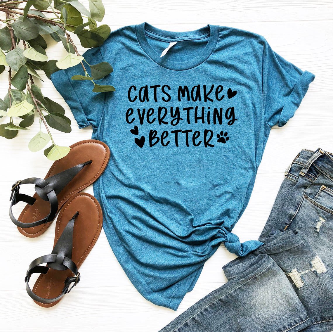 Cats Make Everything Better T-Shirt - Jaico Online Shop