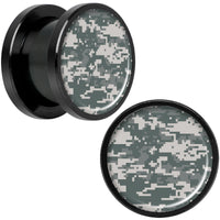 Digital Camo Print Black Anodized Screw Fit Plug Set 1/2