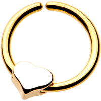 16G 3/8 Annealed Gold Tone Curved Heart Seamless Circular Ring