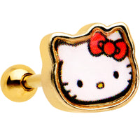 Officially Licensed Hello Kitty Cat Gold Anodized Cartilage Tragus Earring