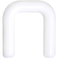 10G 1/2 White Flexible Bioplast Square Septum Retainer