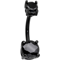 Black Gem Gothic Beauty Belly Ring
