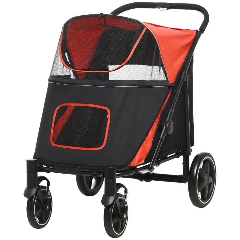 One - Click Foldable Stroller for Large Medium Small Dogs, Pet, Cats with Storage - Jaico Online Shop