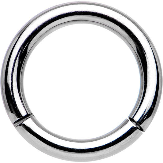 14G 5/16 Solid G23 Implant Grade Titanium Hinged Segment Ring