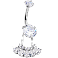 Clear Gem Swagger Sweep Dangle Belly Ring