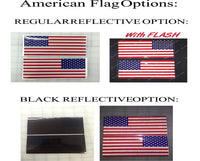 American Flag: 5" 3M Reflective Decal Stickers (x2)