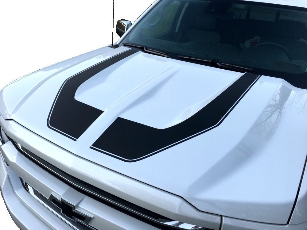 Rally Edition Hood Decal Cover for 2016-2018 Chevrolet Silverado 1500