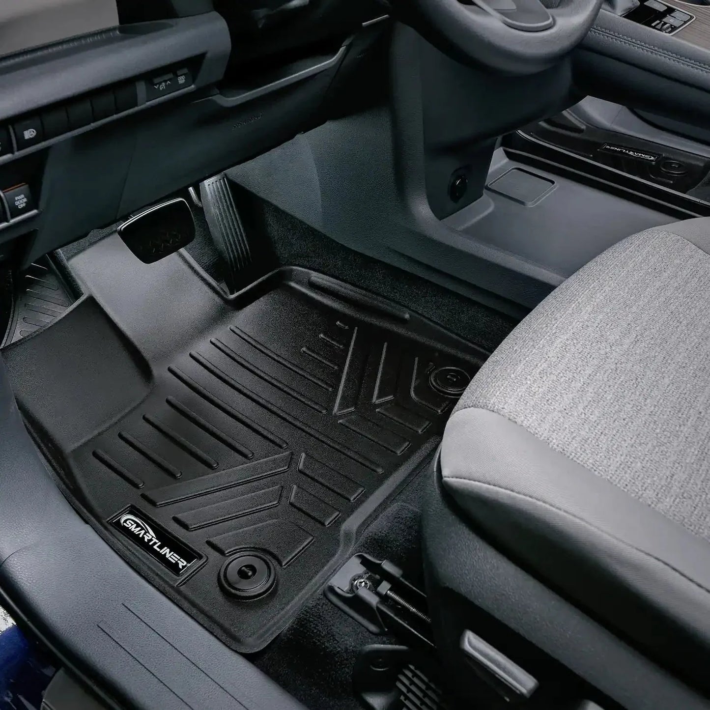 SMARTLINER Custom Fit Floor Liners For 2021-2025 Toyota Sienna with 2nd Row Bucket Seats and Spare Tire