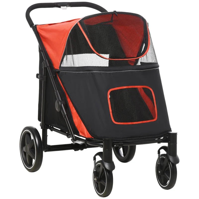 One - Click Foldable Stroller for Large Medium Small Dogs, Pet, Cats with Storage - Jaico Online Shop