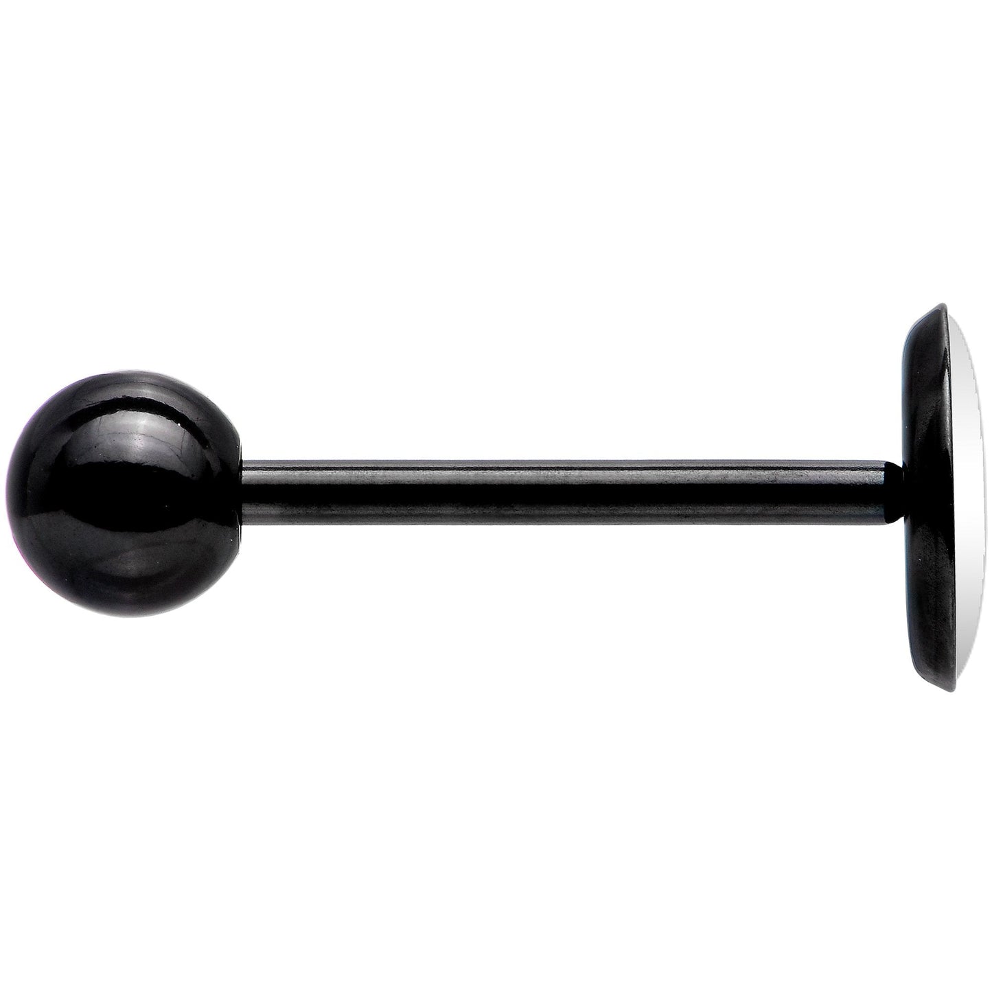 Pink Teal Tribal Pattern Black Barbell Tongue Ring