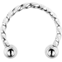 16G 3/8 Seriously Twisted Horseshoe Circular Barbell