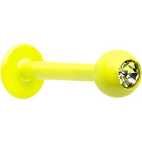 5/16 Clear Gem Yellow Acrylic Over Steel Labret Monroe Tragus