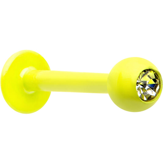 5/16 Clear Gem Yellow Acrylic Over Steel Labret Monroe Tragus