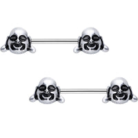 Chubby Buddha Barbell Nipple Ring Set