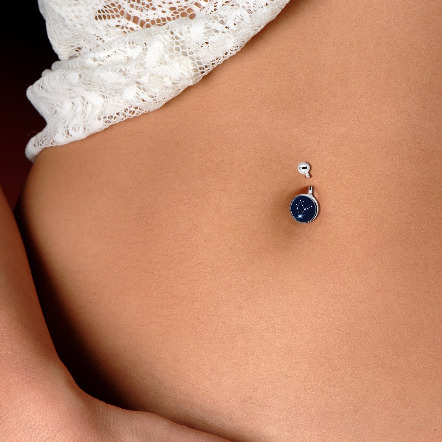 Zodiac Constellation Virgo Belly Ring