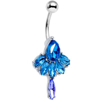 Blue Gem Creative Cluster Chandelier Dangle Belly Ring