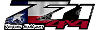 Z71 TEXAS EDITION 4 x 4 TEXAS USA Flag Set of 2 Truck Decals/Stickers