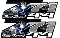 Z71 Off Road 4 x 4 Air Force Military Grey Set of 2 Truck Decals/Stickers